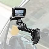 Powerful Suction Cup Camera Car Mount with Tripod Adapter and Phone Holder for GoPro Hero 10/9/8/7/6/5 Black,4 Session,4 Silver,3+,iPhone,DJI Osmo Action,Samsung Galaxy,Google Pixel and More