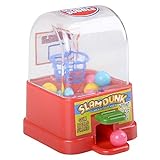 RED - 4' Slam Dunk Kids Game Gumball Machine Dispenser (Original Gumballs Included) (RED)