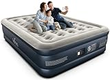 iDOO Queen Air Mattress with Built in Pump, Inflatable Mattress for Camping, Guests & Home, 18' Raised Comfort Blow up Mattress, Air Bed, colchon inflable, Airbed
