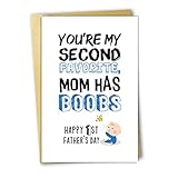 OJsensai First Father's Day Card, 1st Father's Day Gift from Baby, Baby Daddy Fathers Day Card, Funny Card for Dad