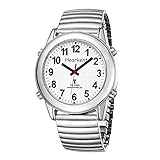 Hearkent Atomic English Talking Watch Speaks Clear and Loud Time, Date and Alarm time Best Gift for Seniors Visually impaired or Blind People
