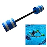 DUDNJC Aquatic Exercise Dumbbells, Aqua Fitness Barbells Hand Foam Bars, Bar Weight Workout Resistance Training Water Float for Aerobics Pool Exercises, blue