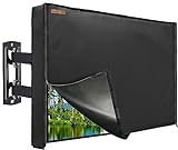 IC ICLOVER Outdoor TV Cover 50 Inch, 600D Heavy Duty Waterproof & Weatherproof TV Protector with Zipper Access & Roll-up Front Flap with Bottom Cover, Television Enclusure for Outside Flat Screen TV