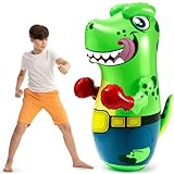 JOYIN Inflatable T-Rex Dinosaur Bopper 47 Inches, Bop Bag Inflatable Punching Toy, Kids Punching Bag with Bounce-Back Action