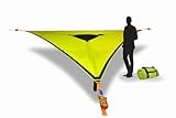 Tentsile Trillium Giant Hammock, The Original Tree Tent Company, 3 to 6 Adult Capacity, Anti-Roll, Central Hatch, Ratches and Straps Included, Designed in The UK (3 Person, Fresh Green)