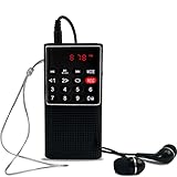 Portable Radio, Gelielim Walkman FM Radio with Earphone, Loud Speaker, Rechargeable Battery Operated Pocket Radio for Walk Gym Camping, Gift Idea for Grandparents, Elderly (NO AM)