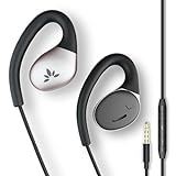 Avantree Resolve - Wired Open-Ear Earbuds & Microphone (for Small-Medium Ear) with in-Line Controls and Wrap Around Over-Ear Hook, Surroundings Awareness, 3.5mm AUX Jack