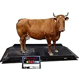 PEC Scales Medium to Large Farm Cattle Animal Scale for Cows, Horses, Goats, Sheep, and Livestock w/ Max Capacity 4000 x 1lbs Accuracy w/ Peak Hold
