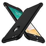 ORETECH Designed for iPhone 6S Plus Case, iPhone 6 Plus Case with [2 x Tempered Glass Screen Protector] 360° Full Body Hard PC Soft TPU Silicone Cover for iPhone 6 Plus/6s Plus - 5.5'' Black