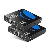 OREI 4K HDMI Extender Balun UltraHD 4K @ 60Hz 4:4:4 Over Single CAT6/7 Cable with HDR & IR Control-Ethernet Cable Up to 165 ft- Loop Out (UHD-IPC165-K)