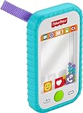 Fisher-Price Baby Toy Hashtag Selfie Fun Phone 3-In-1 Rattle Mirror & BPA-Free Teether for Sensory & Fine Motor Skill Development