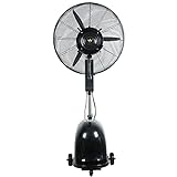 LLYB Cooling Fan Oscillating Misting with 10 Gallon Water Tank, 3 Fan Speeds Outdoor Cooling Syste 120 Degree Oscillation for Restaurant Patios,Outdoor Gathering Areas Greenhouses Livestock 220 or 110