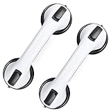 Grab Bars for Bathtubs and Showers, 2 Pack Shower Handle 12 Inch Strong Suction Shower Bar, Safety Bars for Shower Chair, Bathroom Grab Bar for Senior