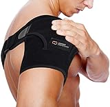 Copper Compression Shoulder Brace - Copper Infused Immobilizer & Support for Torn Rotator Cuff, AC Joint Pain Relief, Dislocation, Arm Stability, Injuries, & Tears - Adjustable Fit for Men & Women
