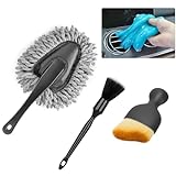 Fitosy Car Interior Exterior Duster Set, Scratch Free, Soft Dash Vent Duster Detailing Brushes Dusting Cleaning Kit Tools for Car,Auto,Truck,SUV,RV,Motorcycle (Interior-1 Set)