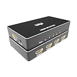 KAGO HDMI Splitter 1 in 4 Out - 4 Way Premium Quality Outputs,Duplicator/Distributor High Resolutions Support HDMI 2.0, HDCP 2.2, 18 Gbps 4K@60Hz 2k@120Hz 36-Bit Deep Color UltraHD,Plug&Play
