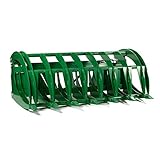 Titan Attachments 84' Global Euro HD Grapple Rack Attachment Fits John Deere Tractors, 3000 PSI Dual Cylinders, for Picking Up and Moving Rocks, Logs, Brush, Debris