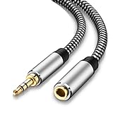 Headphone Extension Cable - Morelecs Aux Extension Cable Nylon Braided 3.5mm Extension Male to Female 3.5 mm Audio Cable Compatible with iPhone iPad Tablets Media Players - 4FT