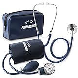 Primacare DS-9197-BL Professional Classic Series Manual Adult Size Blood Pressure Kit, Emergency Bp kit with Stethoscope and Portable Leatherette Case, Nylon Cuff, Blue
