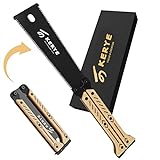 KERYE Hand Saw Woodworking Hand Tools, 5.5 Inch Mini Folding Saw SK5 Blade Mini Wood Saw, 13/14 TPI Double Edges Pull Saw, Flush Cut Saw for Hard/Soft Wood, Camping Saw, Christmas Gifts for Men-KY04