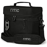 RTIC 15 Can Everyday Cooler, Soft Sided Portable Insulated Cooling for Lunch, Beach, Drink, Beverage, Travel, Camping, Picnic, for Men and Women, Black