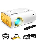 Mini Projector, ARTSEA 1080P Supported 4500L Portable Projector for Outdoor Movie, LED Pico Video Projector for Home Theater, Phone Projector Compatible with HDMI, USB, TV, Laptop, iOS and Android