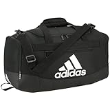adidas Defender 4 Small Duffel Bag, Black/White, 11.75'x20.5'x11'