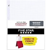 Five Star Loose Leaf Paper, 3 Hole Punched, Reinforced Filler Paper, Graph Ruled Paper, 11' x 8-1/2', 100 Sheets/Pack (17012), White