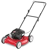 Yard Machines 11A-02BT729 20-in Push Lawn Mower with 125cc Briggs & Stratton Gas Powered Engine, Black and Red