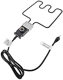 AJinTeby Universal Electric Smoker and Grill Heating Element with Adjustable Thermostat Cord Controller for Masterbuilt Smokers & Turkey Fryers, 1500 Watts Higher Heat