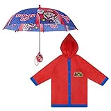 Nintendo Kids Umbrella And Slicker, Super Mario Boys Rain Wear Set, For Ages 4-7