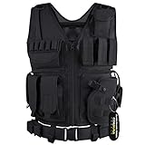 GLORYFIRE Tactical Vest Breathable Training Vest Law Enforcement Vest Adjustable Lightweight Vest
