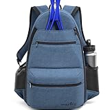 Athletico City Tennis Bag - Tennis Backpack for Men & Women Holds 2 Tennis Rackets and Shoes - Tennis Bags With Racquet Holder For Tennis, Pickleball, Squash & Badminton - Tennis Bags for Women (Gray)