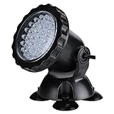 ZHGSERVU Pond Lights Underwater Fountain Light 3.5W Color Changing Submersible Spotlight with 36-LED Bulbs Underwater Light Waterproof IP68 Pool Light for Pond Aqaurium Garden Fish Tank