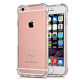 CaseHQ iPhone 6 Plus Case, iPhone 6S Plus Case Transparent Enhanced Grip Protective Defender Cover Soft TPU Shell Shock-Absorption Bumper Anti-Scratch Back Air Cushioned 4 Corners - Clear