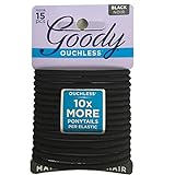 Goody WoMens Ouchless Braided Elastics, Black, 15 Count