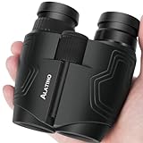 Alatino 12x25 Compact Binoculars for Adults Kids, Small Binoculars for Cruise, Bird Watching, Travel, Theatre and Concerts (Dark Black)