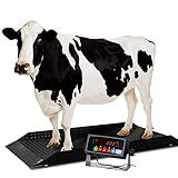 PEC Scales Large Farm Animal Scale/Digital Livestock Weighing Equipment, Capacity 4000 x 1 lb for Cattle, Horse, Goat, Cow, Alpaca, etc. (84x30)
