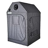 Zazzy Grow Tent 48'x48'x72' Roof Cube Plant Grow Tents with Observation Window and Removable Floor Tray for Indoor Plant Growing Seedling 4x4