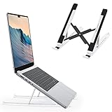 OMOTON Portable Laptop Stand, Laptop Stand for Desk Ergonomic 7-Levels Angles Adjustable Computer Stand, ABS Laptop Riser Holder Compatible with All Laptops and iPad(10-15.6')