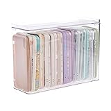 FABROK Plastic iPhone Case Organizer, Clear Storage Holder Box with Lid for Cell Phone Basic Cases, Multifunctional Phone Case Storage Box for Desk, Cupboard, Cabinet