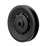 Pulley Wheel Bearing 90mm Universal: - 3.54' Wearproof Nylon Pulley for Gym Cable Machine LAT Pulldown Attachment Smith Machine Parts Door Garage Barn Weight Lifting System Replacement (1 Pulley)