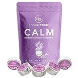 BodyRestore Shower Steamers (Pack of 15) Gifts for Women and Men - Lavender Essential Oil Scented Aromatherapy Shower Bomb, Nighttime Relaxation & Unwind Shower Tablets