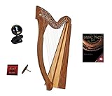 Roosebeck 29-String Minstrel Harp w/Chelby Levers + Play Book + Clip-on Tuner