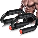 AIR-ONE SPORTS Push Up Bars - 480 lb Capacity, Extra Thick Non-Slip Foam Grips, Sturdy Structure, Ideal for Home Gym Strength Training, Black & Red