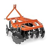 Titan Attachments 4 FT Notched Disc Harrow Plow, Category 1, 3 Point, for Kubota New Holland Tractors