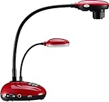 Lumens DC193 3.25MP Full HD VGA/HDMI Portable Document Camera, Built-in Microphone, 20x Zoom, Red