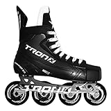 TronX Stryker 3.0 Senior Adult Junior Kids Inline Roller Hockey Skates, New for 2023 (Skate Size 6 (Shoe Size 7-7.5))