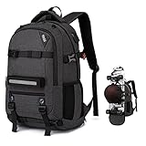 RUCYEN Skateboard Backpack, Laptop Backpack with USB Charging Port, RFID Anti-Theft Lock, Waterproof Fabric, Fits up to 15.6 Inch Laptop, for Business Travel Men(Dark Grey)