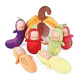 Enjoyin 4 inch Mini Baby Dolls Playset Includes 6 Soft Baby Dolls and a Storage Bag Realistic Looking Small Baby Dolls Set for Toddlers